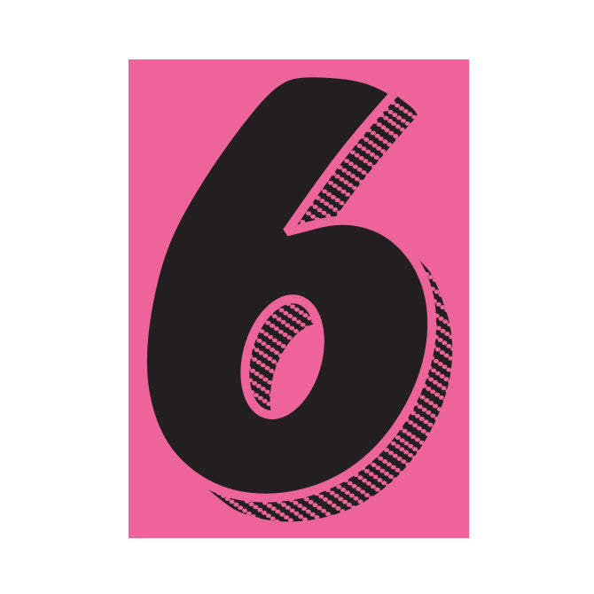 Number Window Stickers - 7-1/2" Various Colors