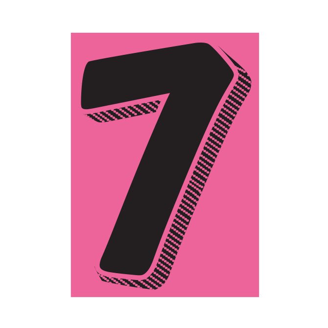 Number Window Stickers - 7-1/2" Various Colors