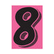 7-1/2" Black & Pink