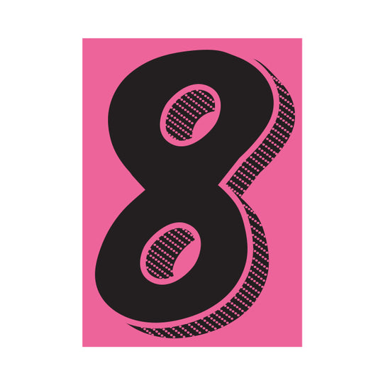 Number Window Stickers - 7-1/2" Various Colors