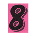 Number Window Stickers - 7-1/2" Various Colors