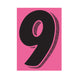 7-1/2" Black & Pink
