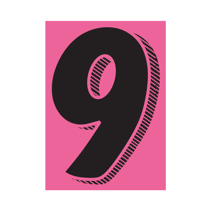 Number Window Stickers - 7-1/2" Various Colors