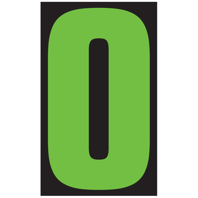 Number Window Stickers - 9-1/2" Various Colors
