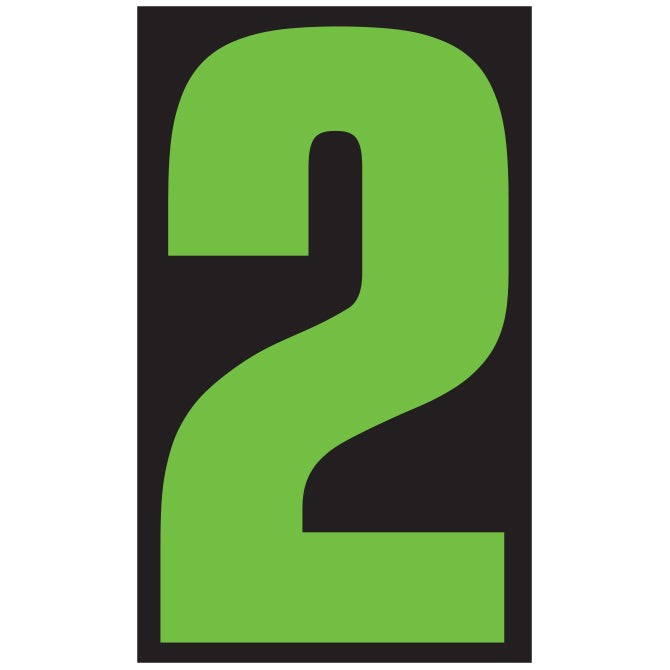 Number Window Stickers - 9-1/2" Various Colors