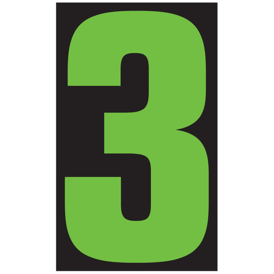 Number Window Stickers - 9-1/2" Various Colors