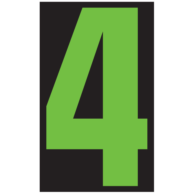 Number Window Stickers - 9-1/2" Various Colors