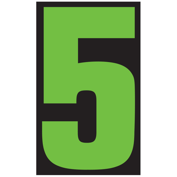 Number Window Stickers - 9-1/2" Various Colors