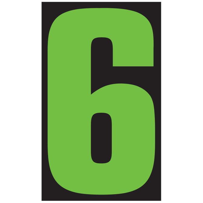 Number Window Stickers - 9-1/2" Various Colors