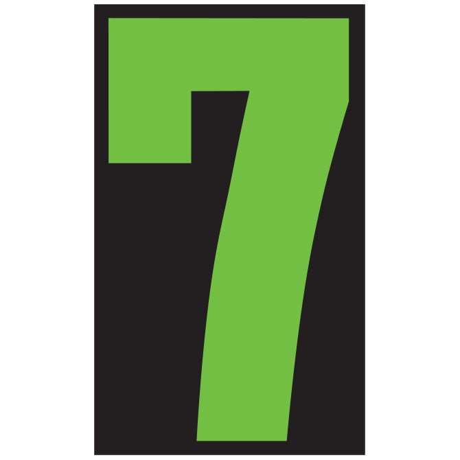 Number Window Stickers - 9-1/2" Various Colors