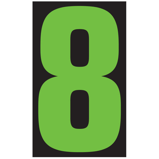 Number Window Stickers - 9-1/2" Various Colors