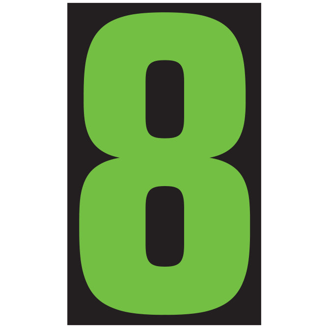 Number Window Stickers - 9-1/2" Various Colors