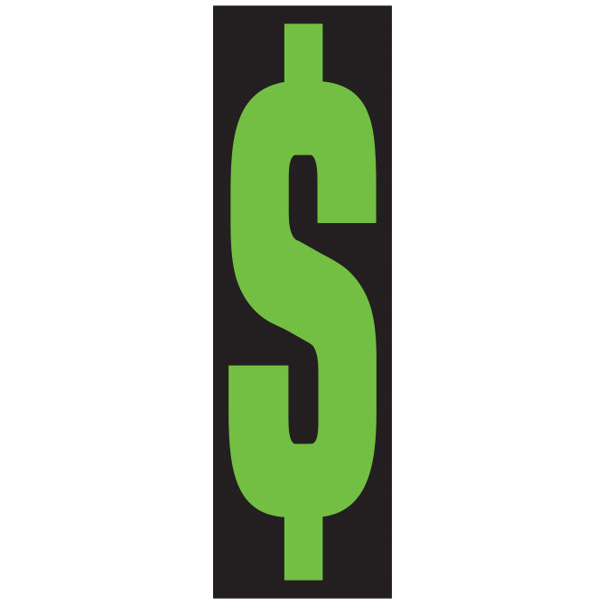 Number Window Stickers - 9-1/2" Various Colors