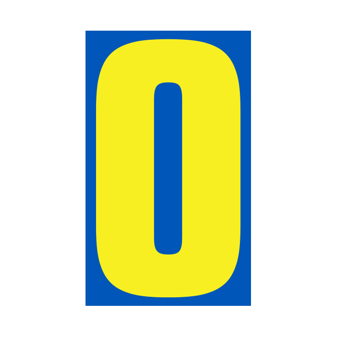 Number Window Stickers - 9-1/2" Various Colors