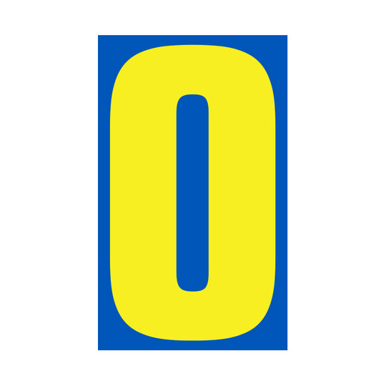 Number Window Stickers - 9-1/2" Various Colors