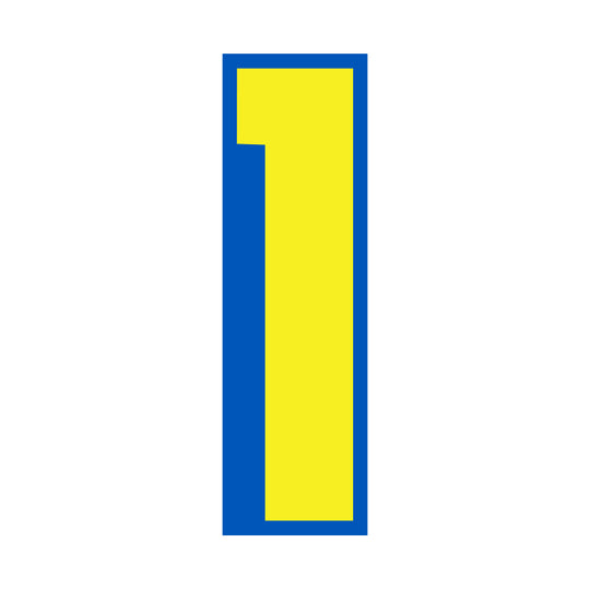 Number Window Stickers - 9-1/2" Various Colors