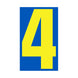 Number Window Stickers - 9-1/2" Various Colors