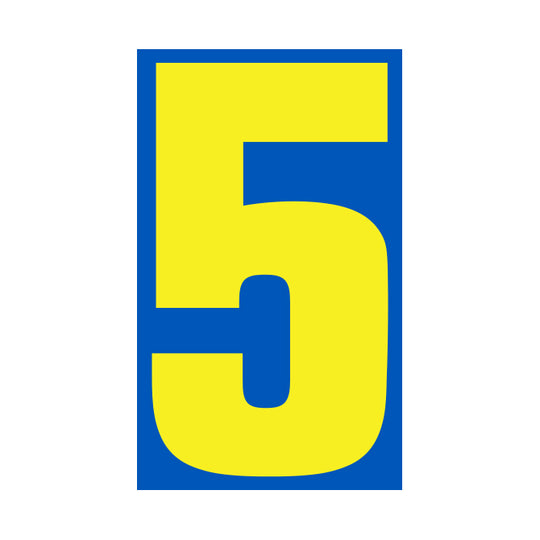 Number Window Stickers - 9-1/2" Various Colors