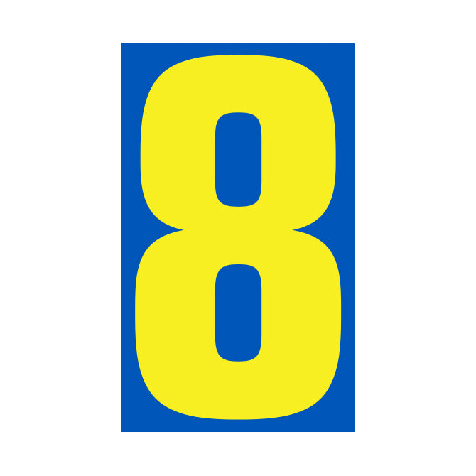 Number Window Stickers - 9-1/2" Various Colors