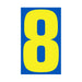 Number Window Stickers - 9-1/2" Various Colors