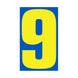 Number Window Stickers - 9-1/2" Various Colors