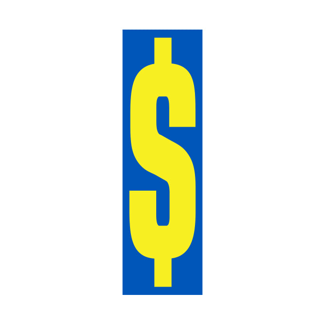 Number Window Stickers - 9-1/2" Various Colors