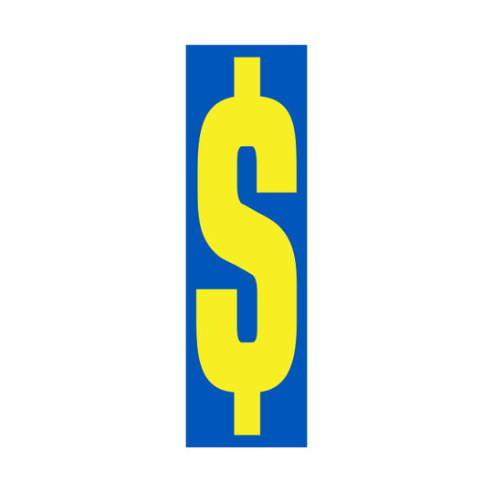 Number Window Stickers - 9-1/2" Various Colors