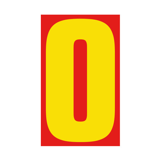 Number Window Stickers - 9-1/2" Various Colors