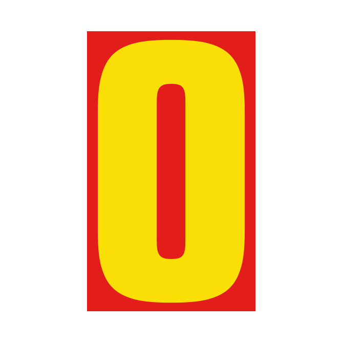 Number Window Stickers - 9-1/2" Various Colors