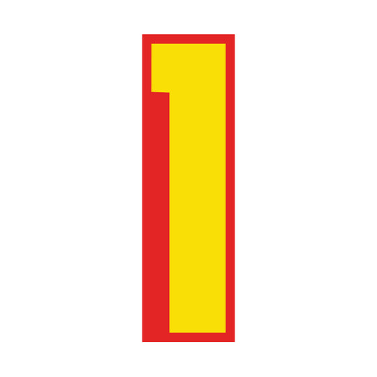 Number Window Stickers - 9-1/2" Various Colors