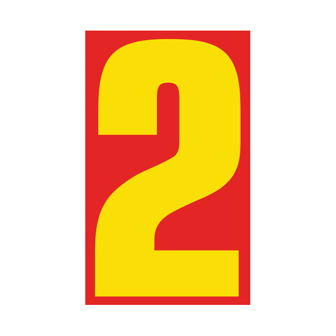 Number Window Stickers - 9-1/2" Various Colors