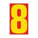 Number Window Stickers - 9-1/2" Various Colors
