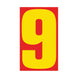 Number Window Stickers - 9-1/2" Various Colors