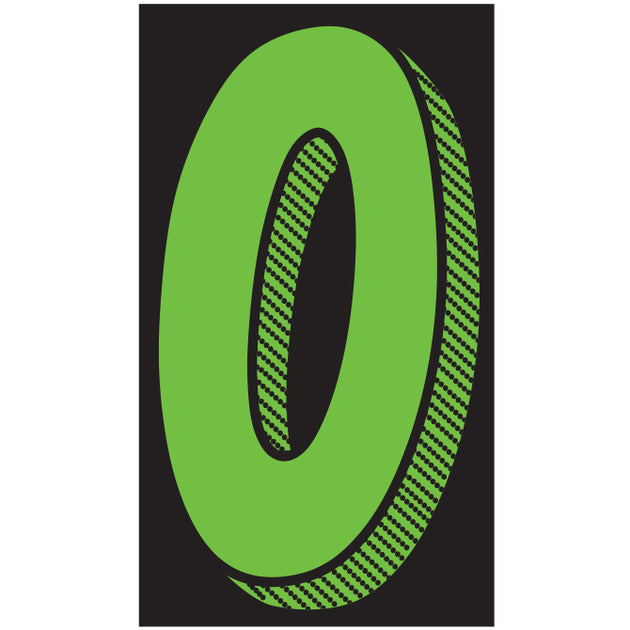Number Window Stickers - 11-1/2" Various Colors