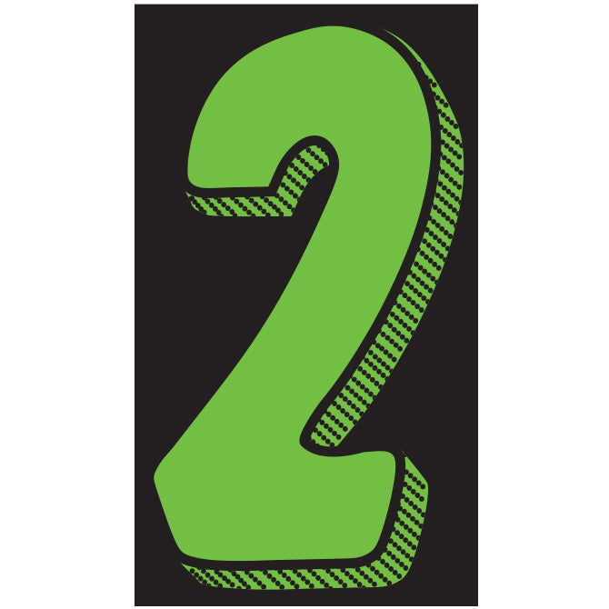 Number Window Stickers - 11-1/2" Various Colors