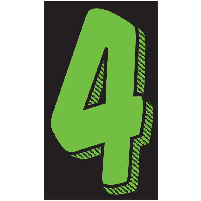 Number Window Stickers - 11-1/2" Various Colors