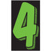 Number Window Stickers - 11-1/2" Various Colors