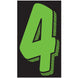 Number Window Stickers - 11-1/2" Various Colors