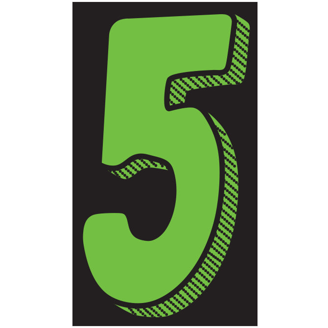 Number Window Stickers - 11-1/2" Various Colors