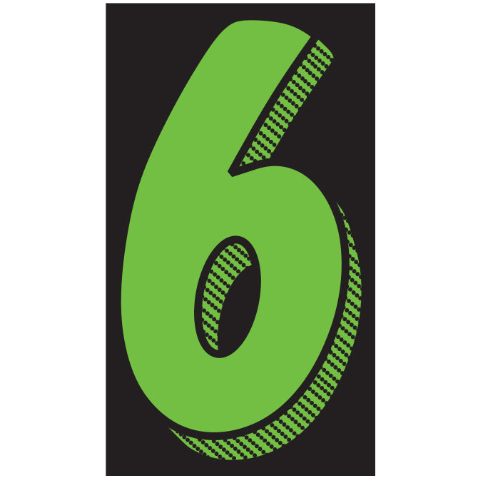 Number Window Stickers - 11-1/2" Various Colors