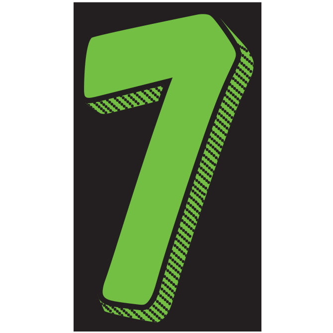 Number Window Stickers - 11-1/2" Various Colors