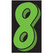 Number Window Stickers - 11-1/2" Various Colors
