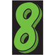 Number Window Stickers - 11-1/2" Various Colors