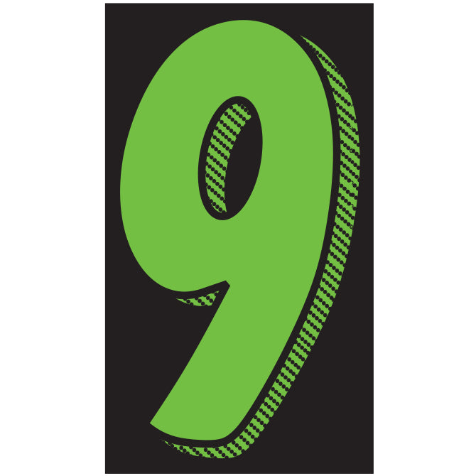 Number Window Stickers - 11-1/2" Various Colors