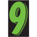 Number Window Stickers - 11-1/2" Various Colors