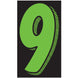 Number Window Stickers - 11-1/2" Various Colors