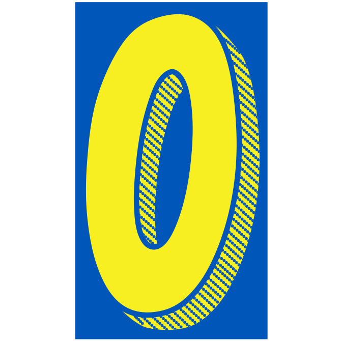 Number Window Stickers - 11-1/2" Various Colors