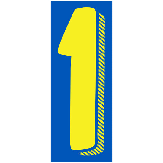 Number Window Stickers - 11-1/2" Various Colors
