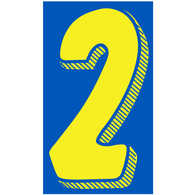 Number Window Stickers - 11-1/2" Various Colors