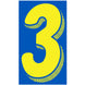 Number Window Stickers - 11-1/2" Various Colors